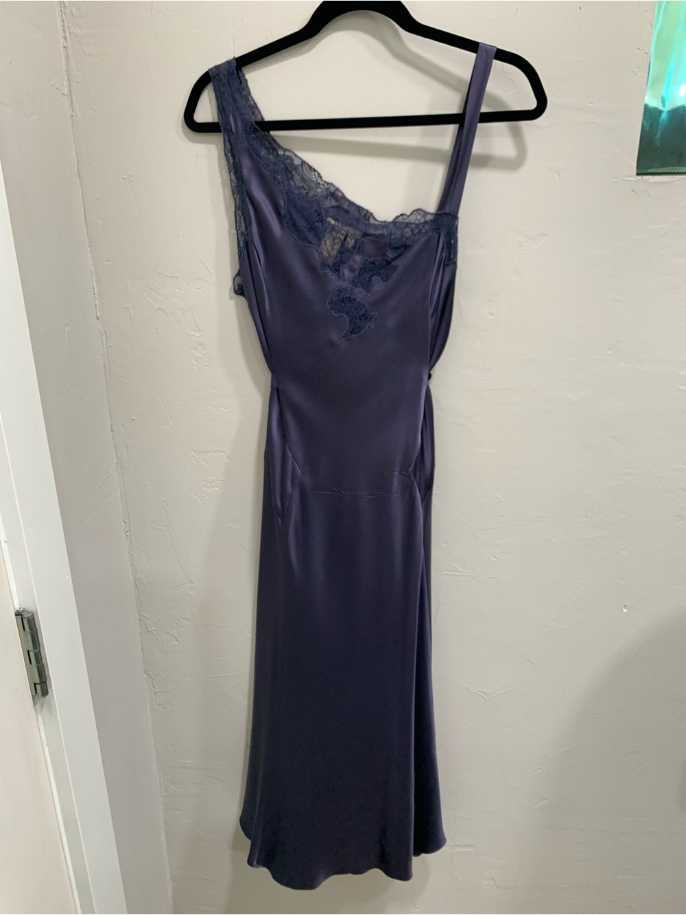 Max Azria Collection dark plum purple Lace Silk Camisole dress